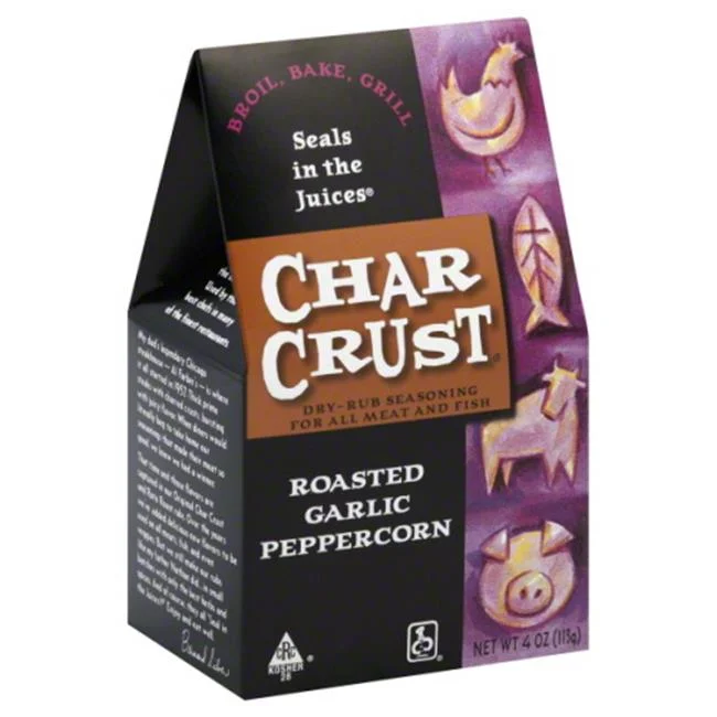 Char Crust Roasted Garlic Peppercorn - Case of 6 - 4 oz