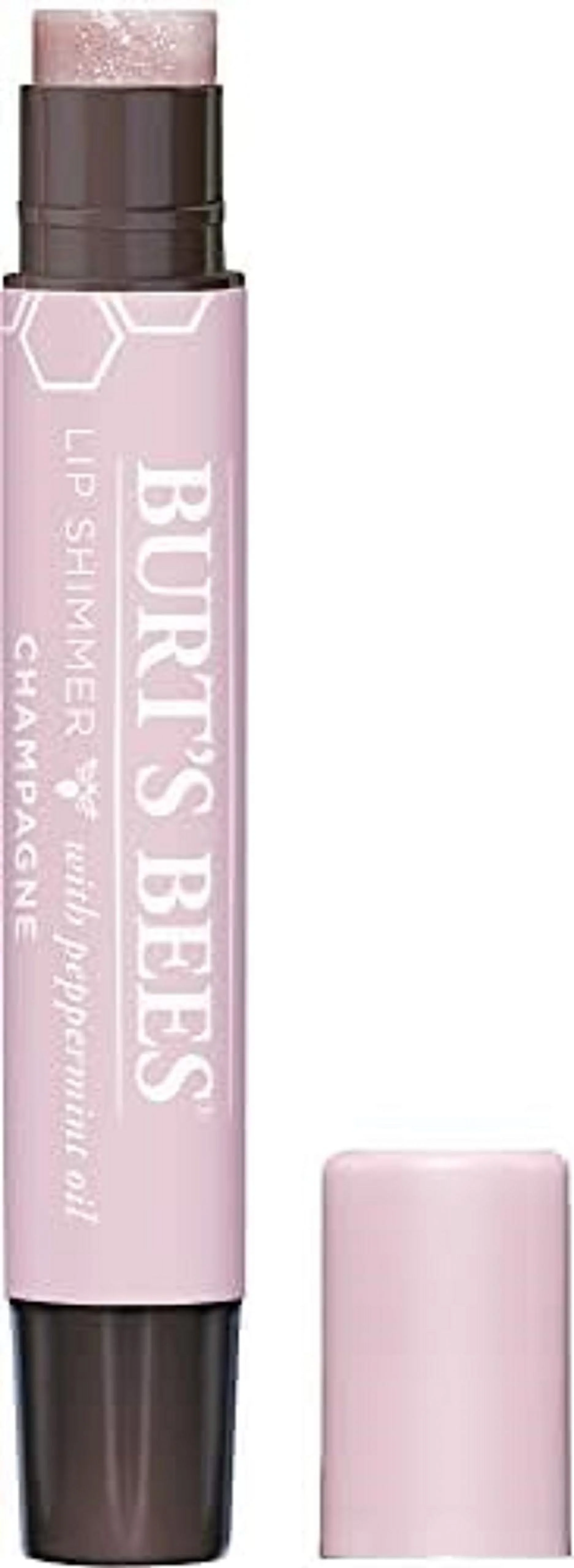 Burt,S Bees Shimmer Lip Tint Stocking Stuffers Set, Tinted Lip Balm Stick, Moisturizing For All Day Hydration With Natural Glowy Pigmented Finish & Buildable Color, Champagne (4-Pack)