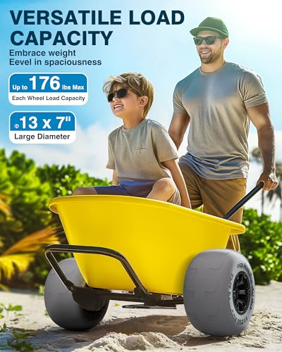 PYY Beach Wheels Sand Tires, Big Balloon Wheels 13