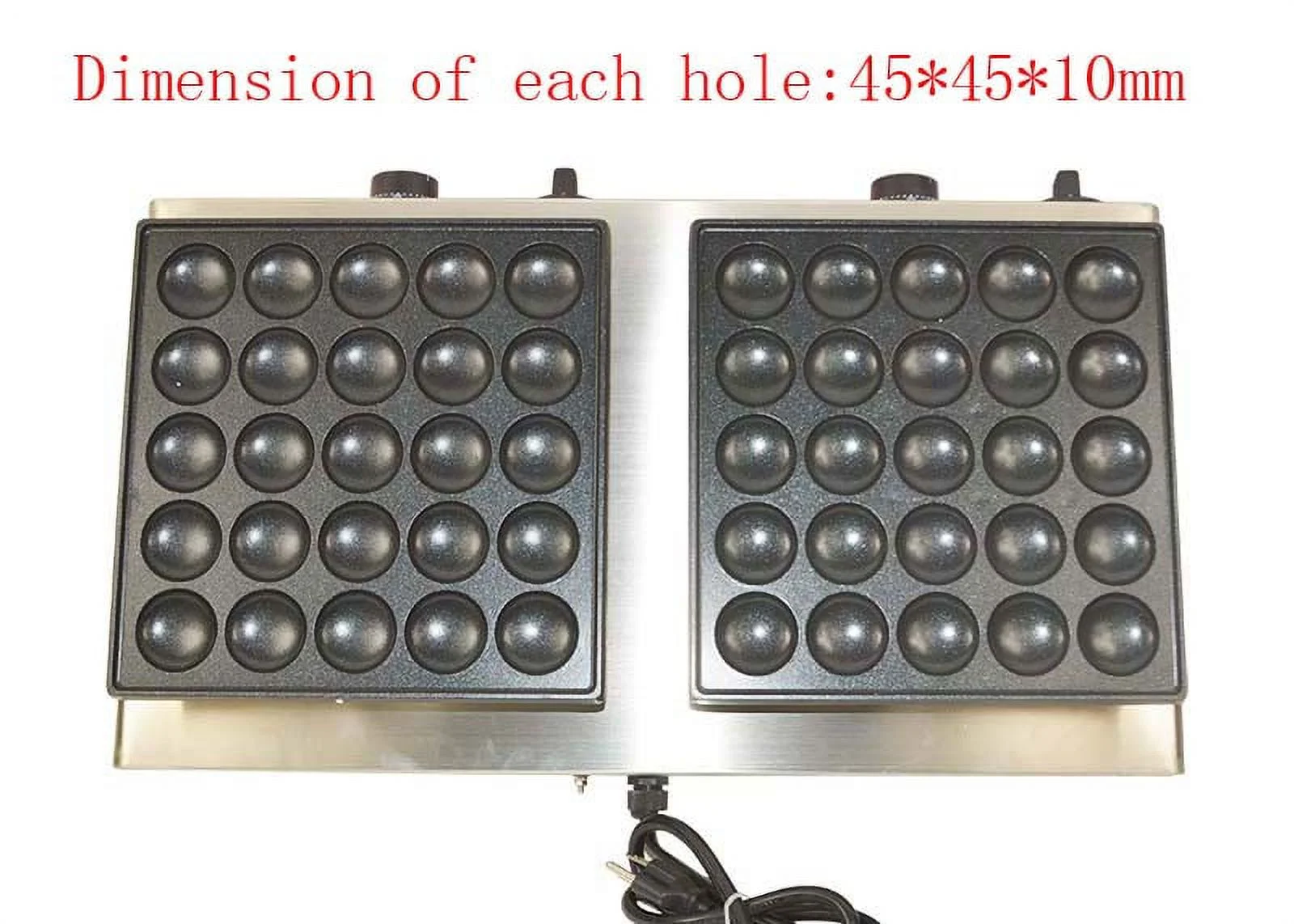 INTBUYING 50Holes Commercial Electric Mini Dutch Pancake Waffle Maker Iron Baker Home Kitchen