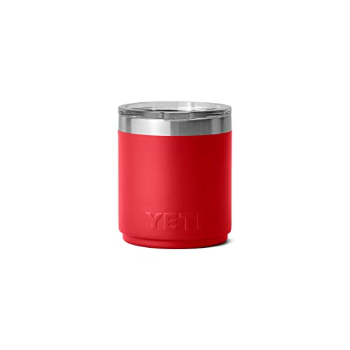 YETI Rambler Lowball, Vacuum Insulated Stainless Steel Stackable Lowball with MagSlider Lid, Stainless Steel, 10 oz (296 ml)
