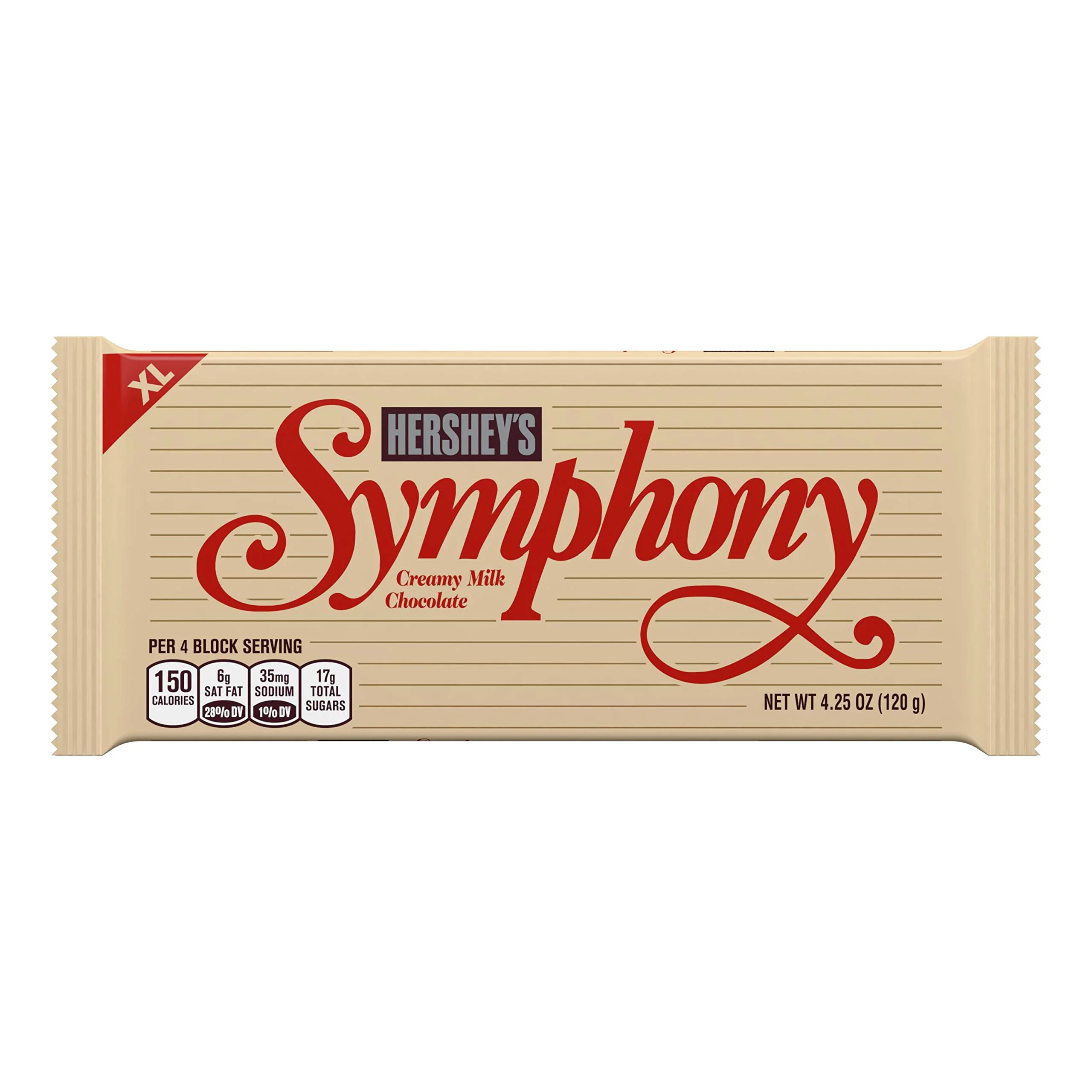 Hershey,S Symphony Milk Chocolate Xl, Candy Bars, 4.25 Oz (16 Pieces, 12 Count)