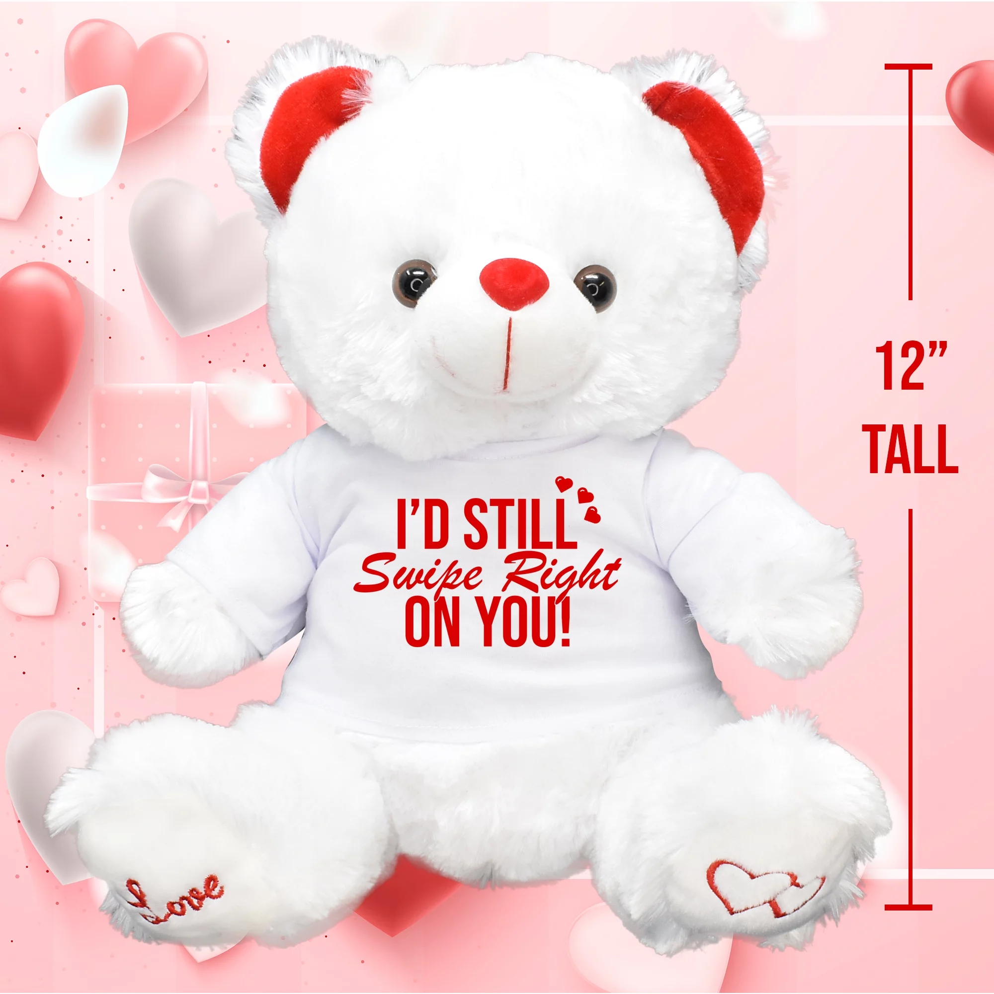 I'd Still Swipe Right On You! Galentines Gifts Valentines Day Teddy Bear Chocolates Gift Bag Her Women Best Friend Girlfriend