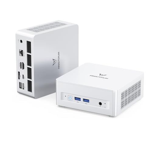 MINISFORUM UM880 Plus Mini PC with AMD Ryzen 7 8845HS(8C/16T, up to 5.1GHz),Mini Computer Radeon 780M Graphics 1TB PCIe4.0 SSD 32GB DDR5,OCuLink,Triple Display with HDMI+DP+USB4, 5xUSB Port,2.5G LAN