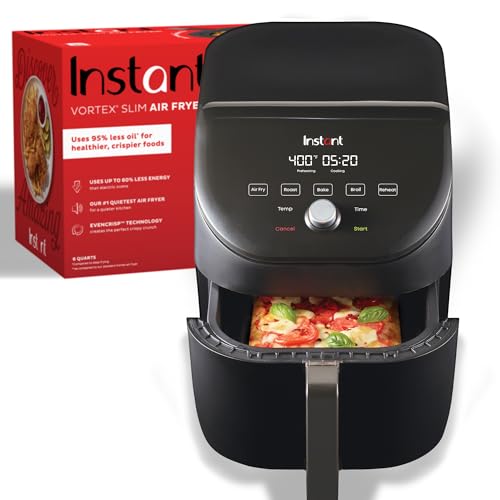 Instant Pot 10QT Air Fryer, 7-in-1 Functions with EvenCrisp Technology that Crisps, Broils, Bakes, Roasts, Dehydrates, Reheats & Rotisseries, Includes over 100 In-App Recipes, Stainless Steel