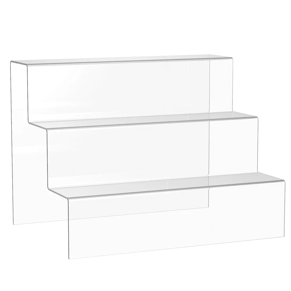 1Pc Acrylic Ladder Type Display Stand Multi-layer Models Adornments Showing Shelf Doll Perfume Organizer Storage Holder