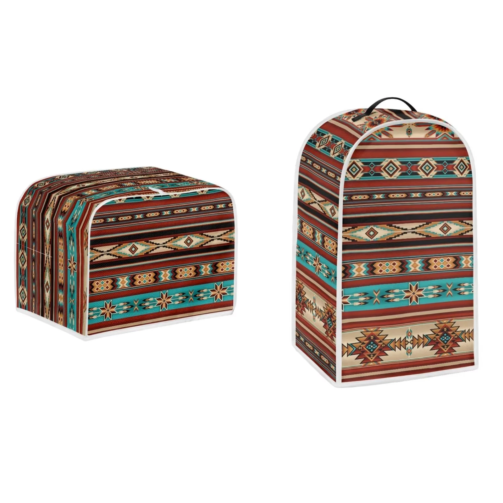 NETILGEN Abstract Geometric Aztec Tribe Desing Blender Cover Foldable Food Processor Dust Cover Toaster Covers 4 Slice Wide Slot Kitchen Small Appliance Cover