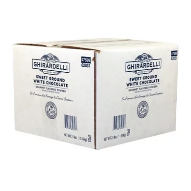 Ghirardelli Chocolate Sweet Ground White Chocolate Flavor Beverage Mix, 25-Pound Package
