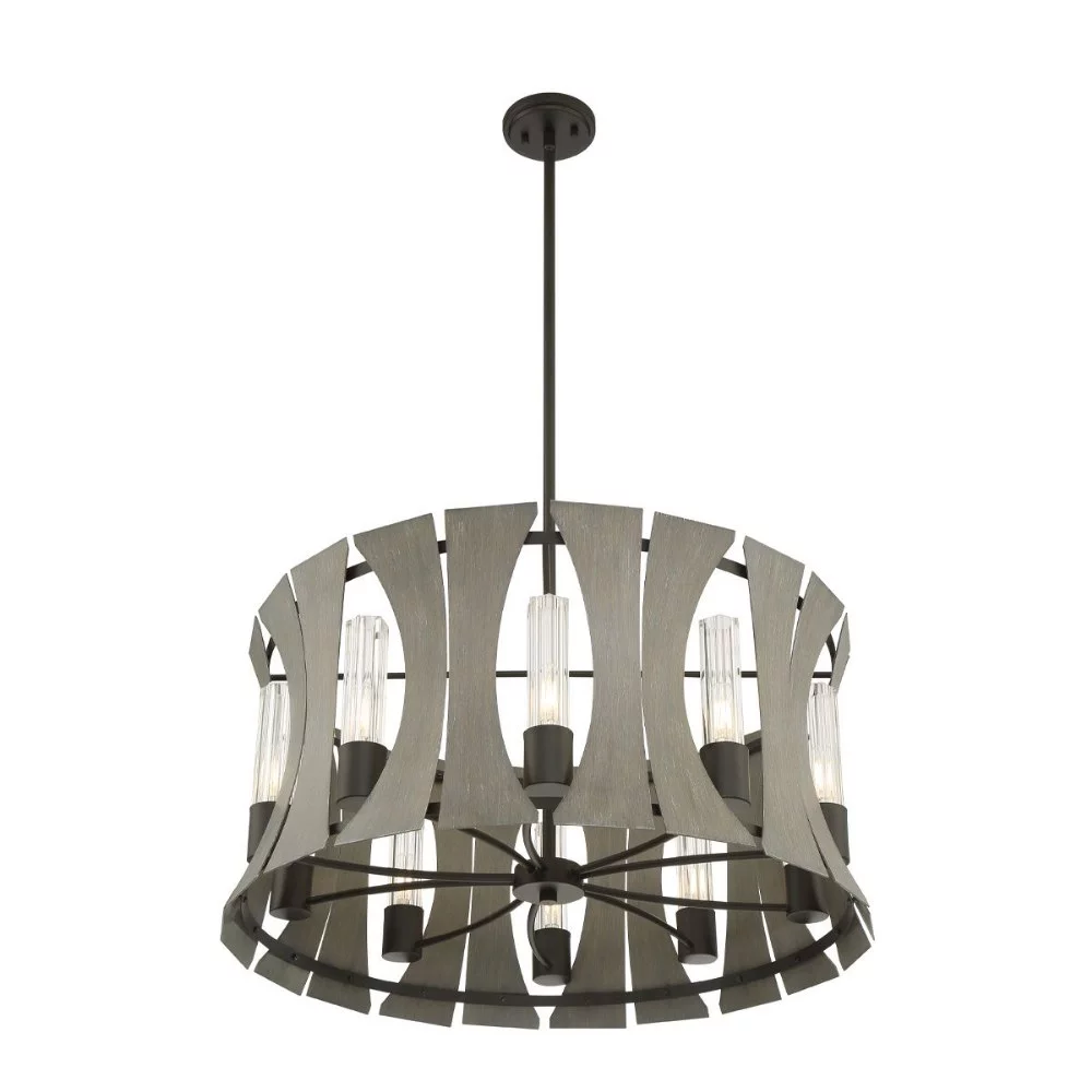 40W 10 Led Chandelier In Transitional Style 28.5 Inches Wide By 14.5 Inches High Eurofase Lighting 38164-019
