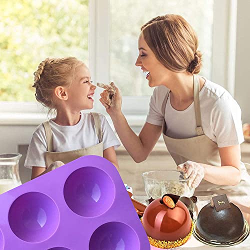 Hot Chocolate Bomb Mold Silicone Large Chocolate Sphere Mold Chocolate Ball Molds Silicone Hot Cocoa Bomb Molds 2.5