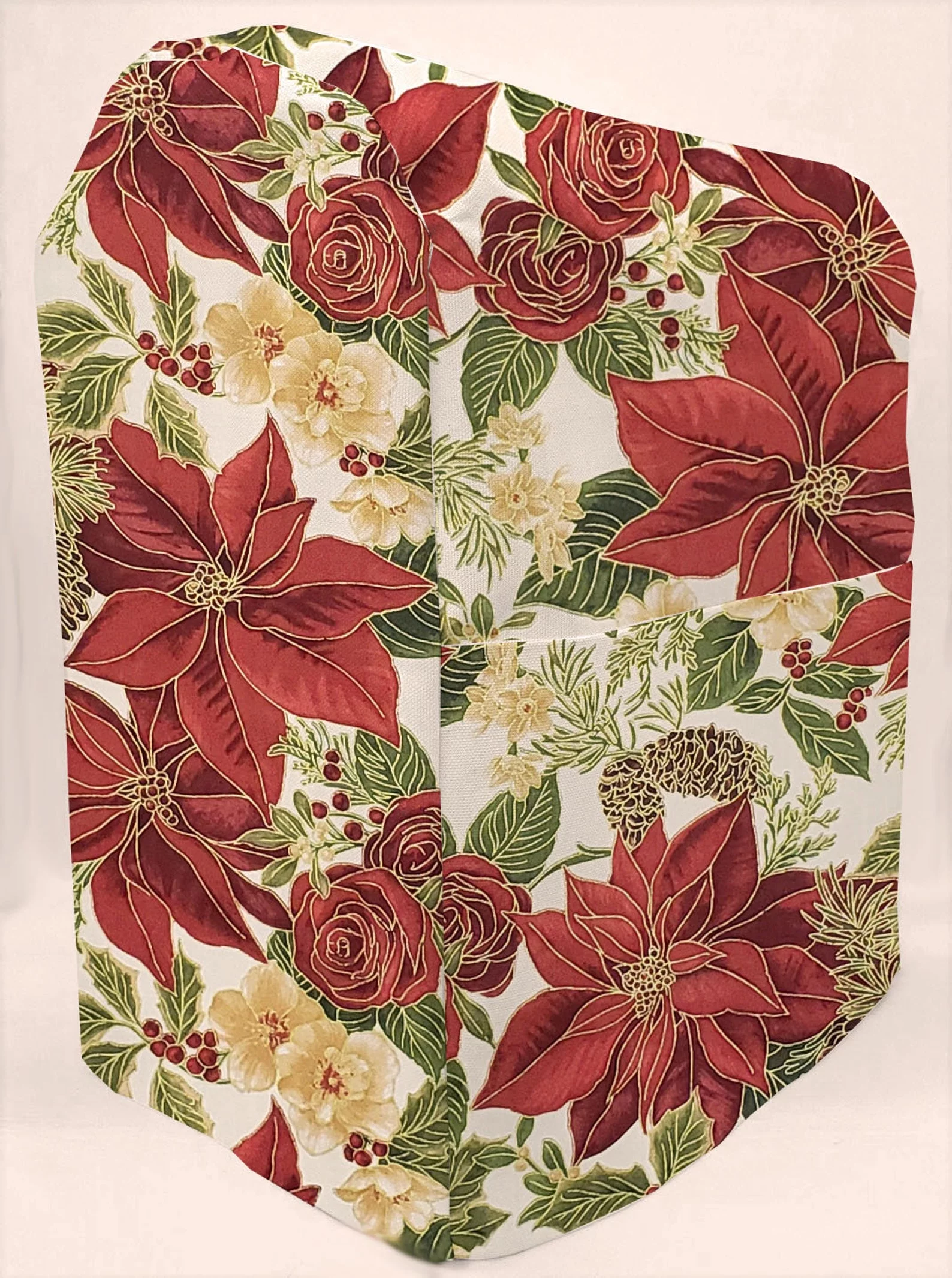 Christmas Poinsettia Cover Compatible with Hamilton Beach 4 Quart 7 Speed Tilt Head Stand Mixer by Penny's Needful Things (All Christmas Poinsettia)