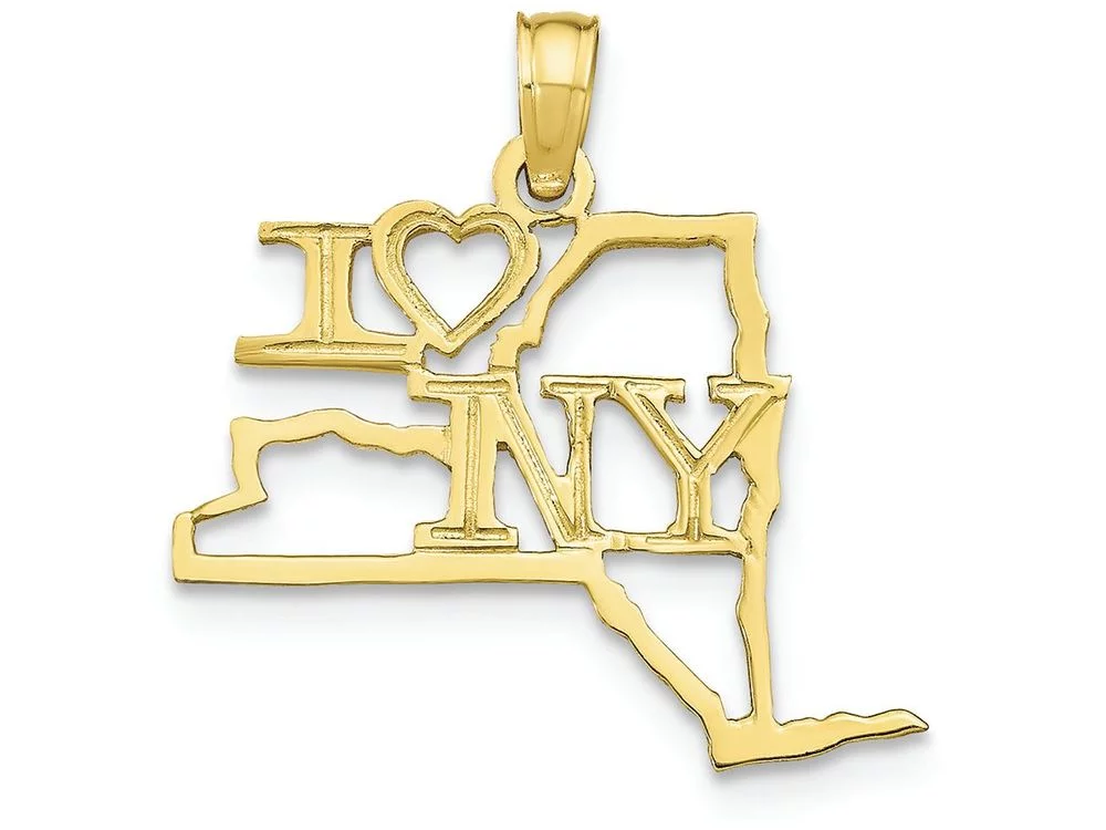 FJC Finejewelers 10k Yellow Gold Solid New York State Charm