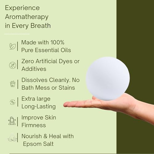 Magnesium Bath Bombs Gift Set with Essential Oils XL Aromatherapy Shower Bombs for Relaxation, Muscle Recovery & Stress Relief – Epsom Salt, Lavender & Arnica Luxury Christmas Spa Gift for Women & Men