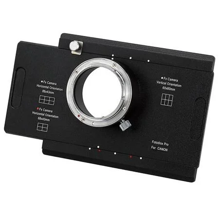 Pro Lens Mount Adapter for Canon EOS D/SLR to Large Format 4x5 View Cameras with a Graflok Rear Standard - Shift/Stitch Adapter