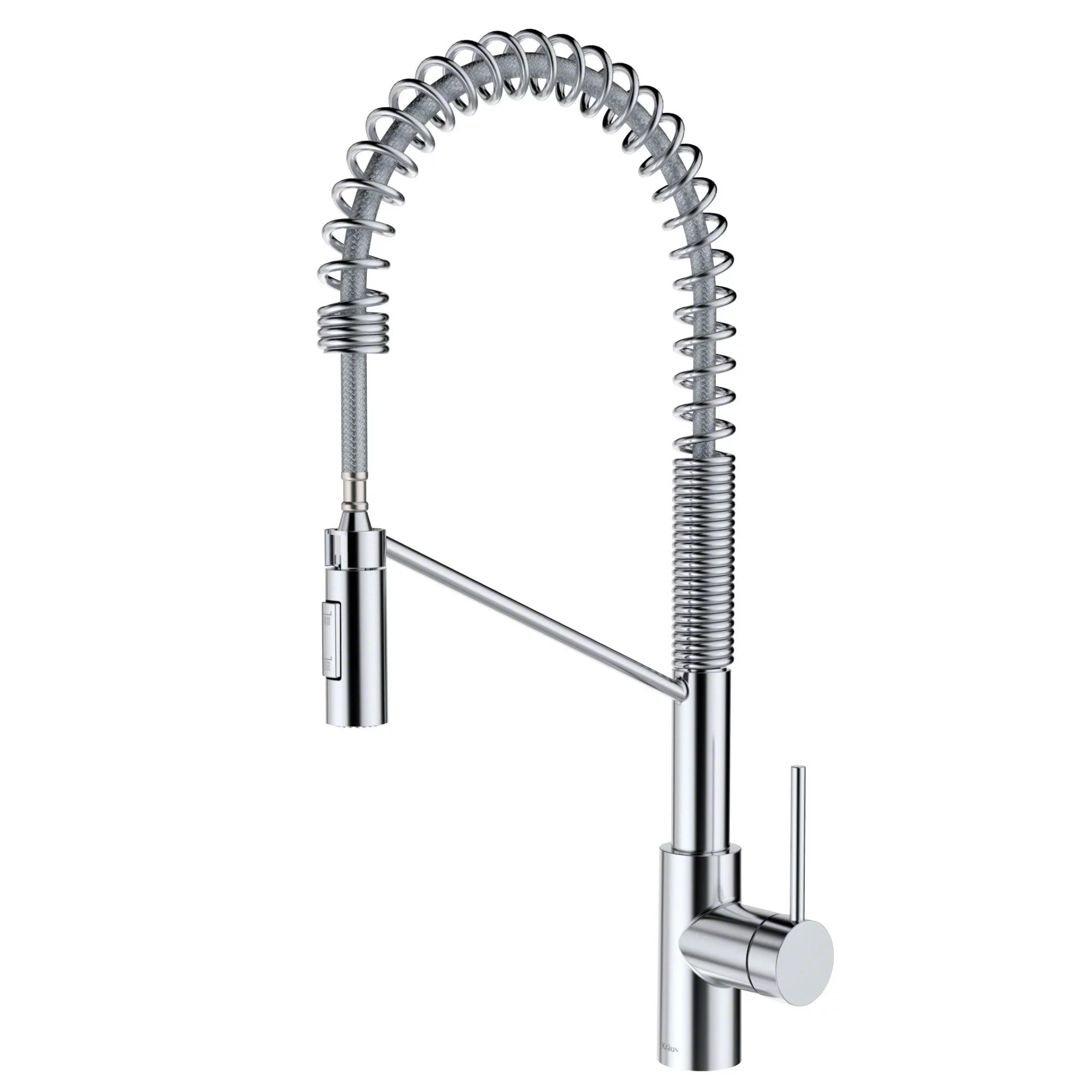 Kraus Oletto Contemporary Single Handle Pull Down Kitchen Sink Faucet, Chrome