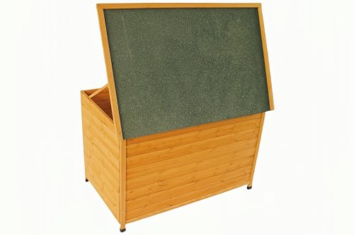 Wooden Doghouse for Small, Medium, Large Dogs, Waterproof, Outdoor/Indoor Kennel,Puppy Shelter with Elevated Floor (Natural, M)