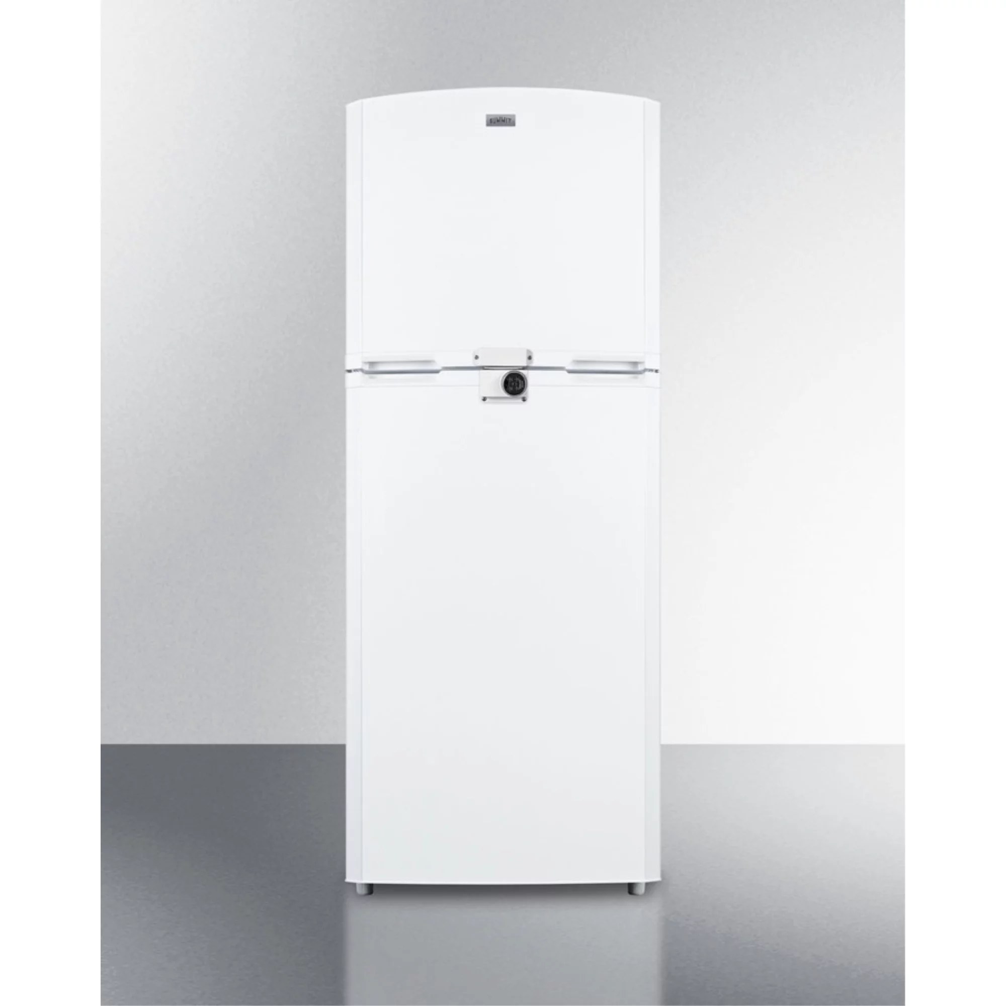 12.9 cu.ft. frost-free refrigerator-freezer in white with combination lock