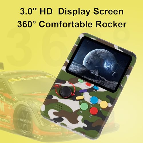 WeLohas Q2 Electronic Handheld Games Device,3D Video Game Emulator,10000+ Fun Retro Video Games Preloaded,64GB TF Card,3.0