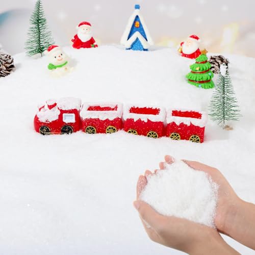 Shappy 71 Ounces Fake Snow Decoration Artificial Instant Snow Powder for Crafts Faux Snow Dry Plastic Snowflakes for Winter Holiday Decorations Village Displays Party Crafts