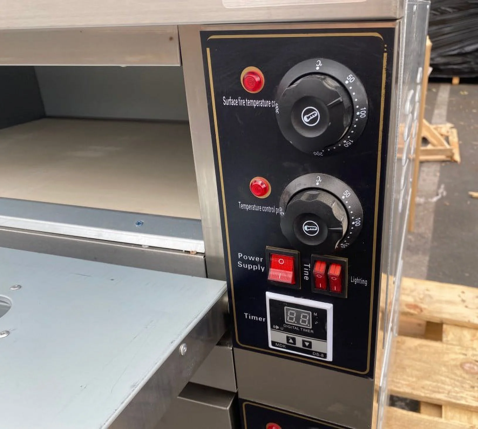 Electric flagstone double Deck Pizza Bakery Oven TKH-2-2D