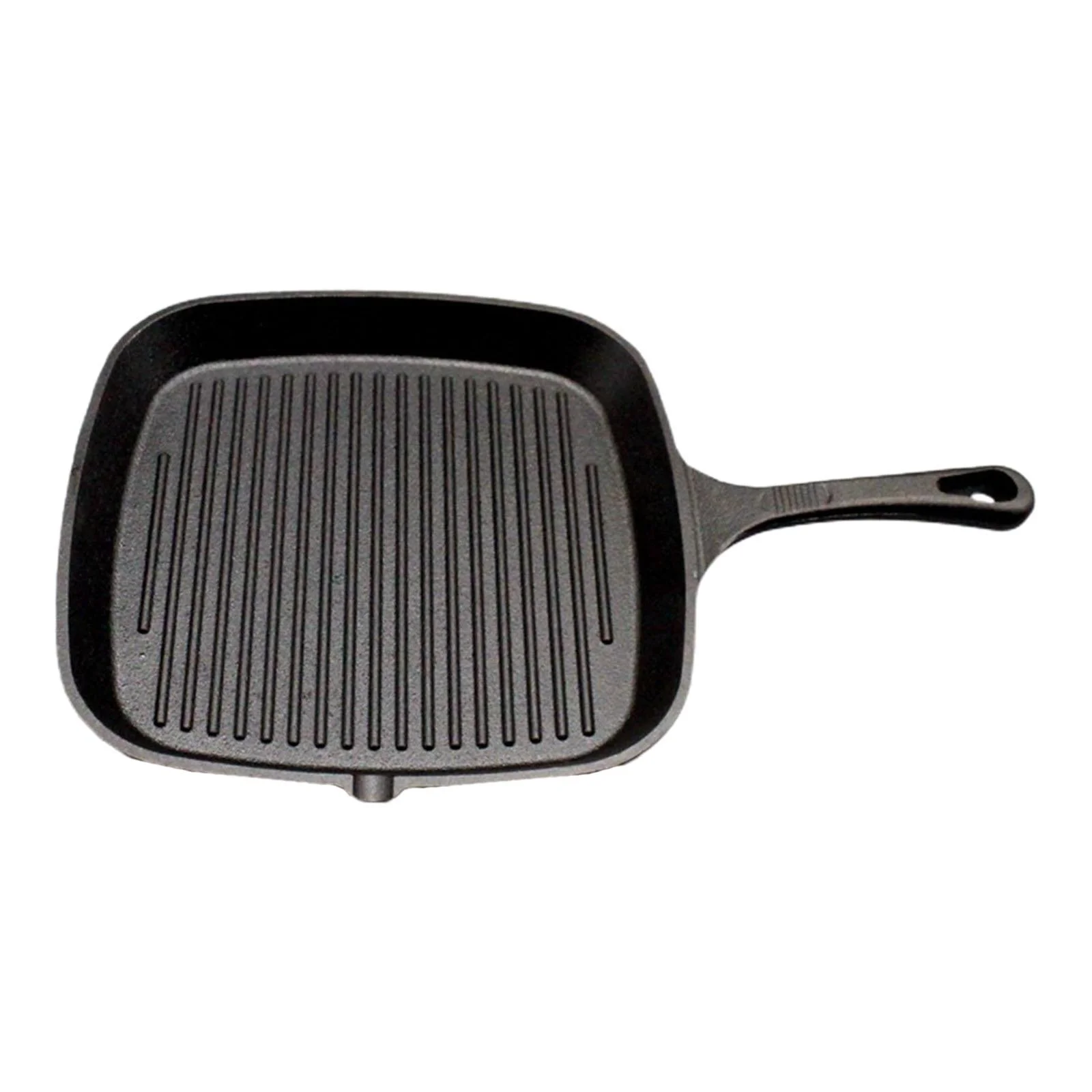 Square Grill Pan Supplies Skillet Tool Large Cast Iron Frying Pan Steak Pan Griddle Pan with Handle for Kitchen, Outdoor with Accessories