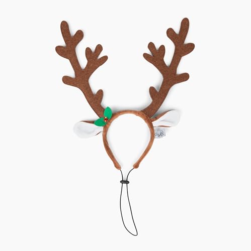 Midlee Brown Reindeer Dog Antlers Headband Pet Christmas Costume - Large