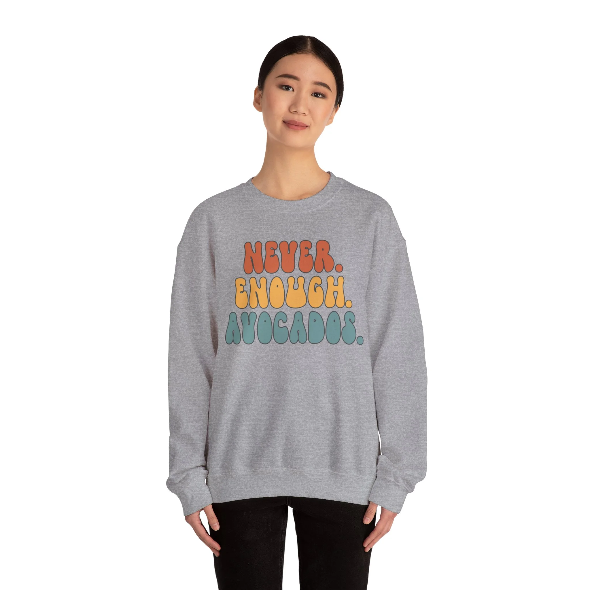 Avocado Sweatshirt Gifts Crew Neck Shirt Long Sleeve Unisex