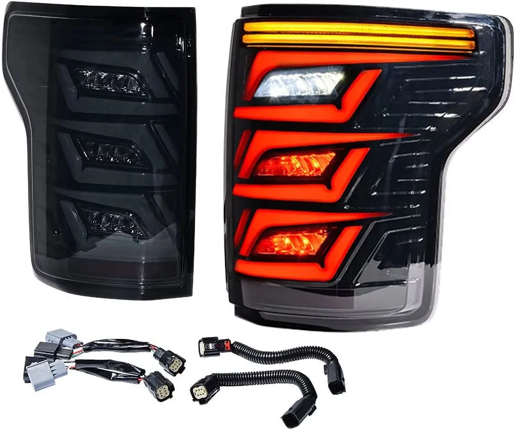 Astra Depot Smoked Lens LED Rear Brake Stop Turn Tail Lights Assembly for Ford F-150 2015-2020 Ford F150 Raptor 2017-2020