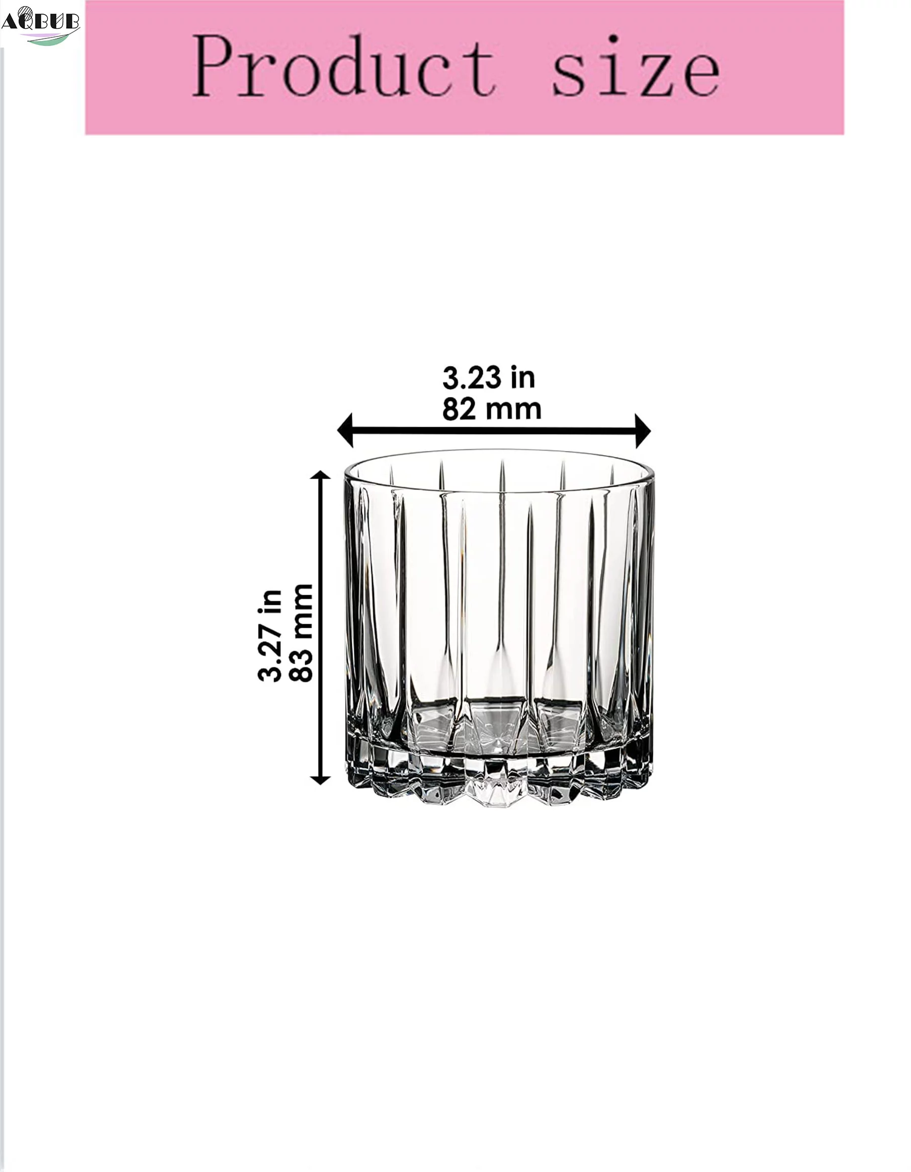 Drink specific glassware and rock cups, 9 oz, 2, transparent