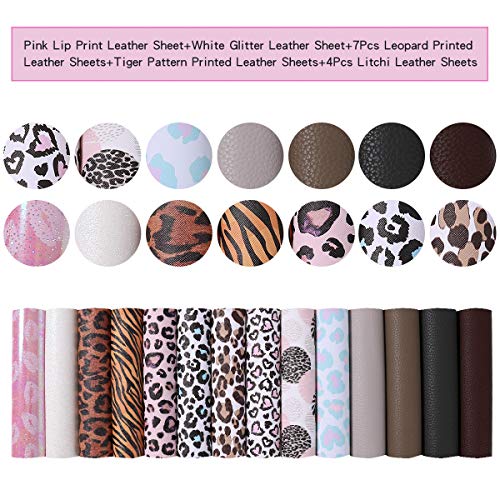 LITCHI Leather Bow Making Kit, Faux Leather Bow Kit, Faux Leather Bow Making Kit