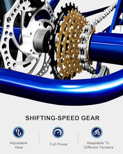 StableRide Fat Tire Adult Tricycle for Seniors, Heavy-Duty 450lb All-Terrain 3-Wheel Bike, 7-Speed, XL Cargo Basket, Dual Disc Brakes – Ultimate Stability & Comfort Trike