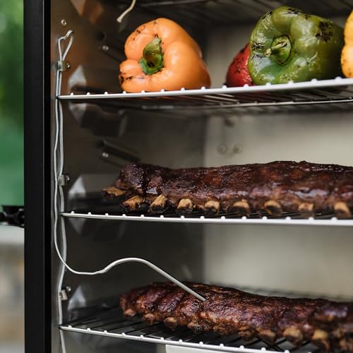 Masterbuilt? 30-inch Digital Electric Vertical BBQ Smoker with Leg Kit, Side Wood Chip Loader and 710 Cooking Square Inches in Black, Model MB20070421