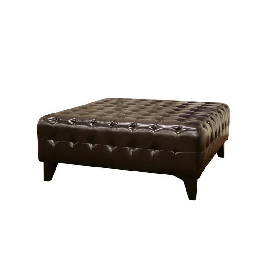 Pemberly Square Ottoman in Dark Brown