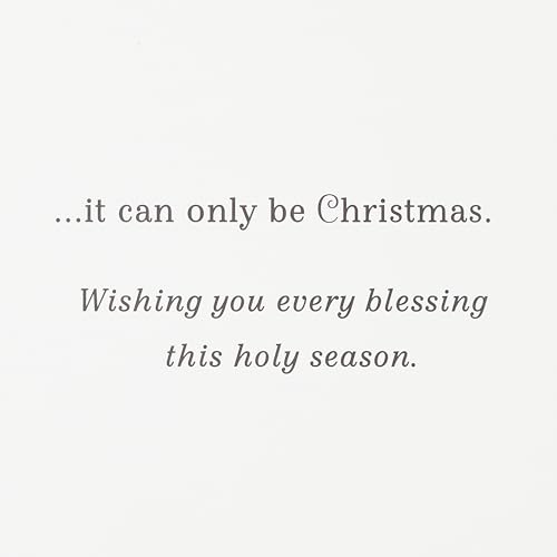 Hallmark Boxed Religious Christmas Cards, Gold Foil Star (40 Cards and 40 Envelopes) Holy Season Blessings