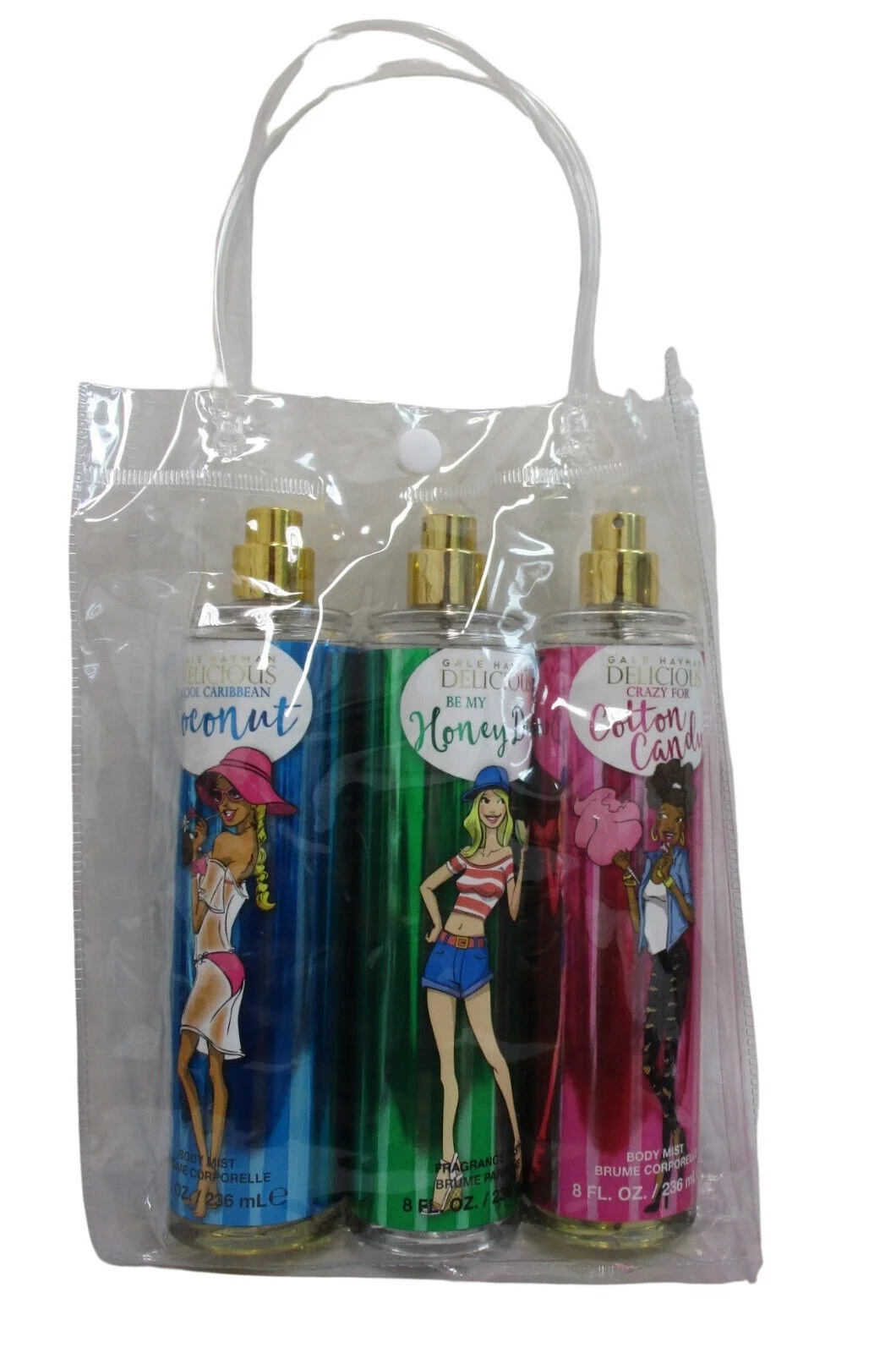 Gale Hayman Delicious Fragrance Mist Collection Gift Bag for Women Set of 3 Piece 8 oz