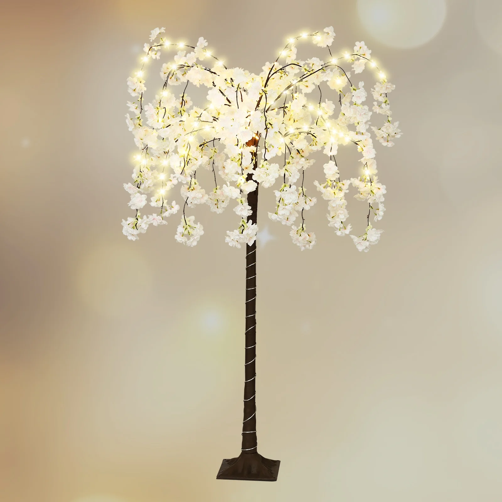 4FT Lighted Cherry Blossom Tree LED Artificial Trees for Decoration