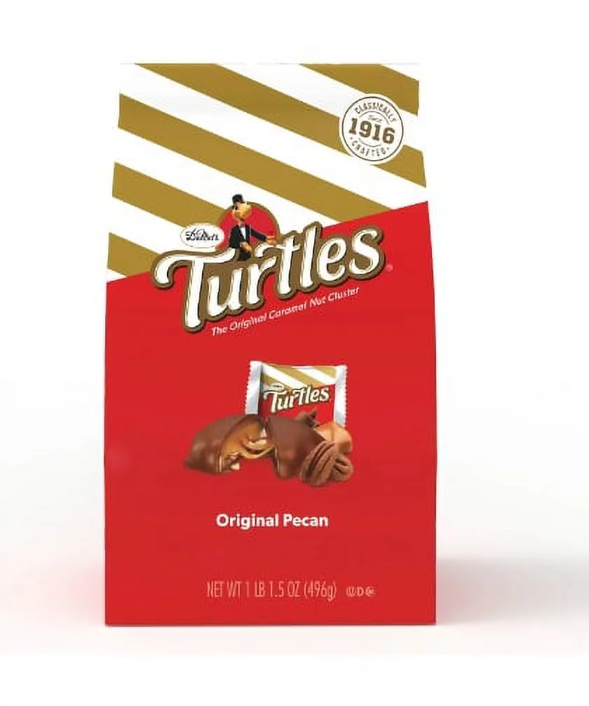 DeMets Original Turtle Bites, Original Pecan, 1 lb, 1.5 oz Bag