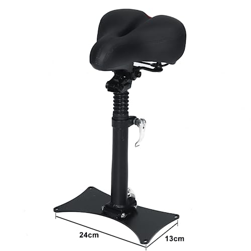 Electric Scooter Seat Height Adjustable, Leather Saddle with Shock Absorbers,Removable Detachable Seat of Electric Scooter Parts and Accessories