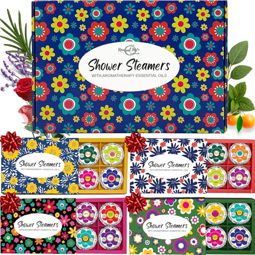 Bath Bombs for Women Gift Set - 24 Natural & Organic Bath Bombs with Essential Oils & Moisturizing Shea Butter, Spa Selfcare Gift, Stocking Stuffers, Christmas Gifts for Her, Women, Kids, Teen Girls