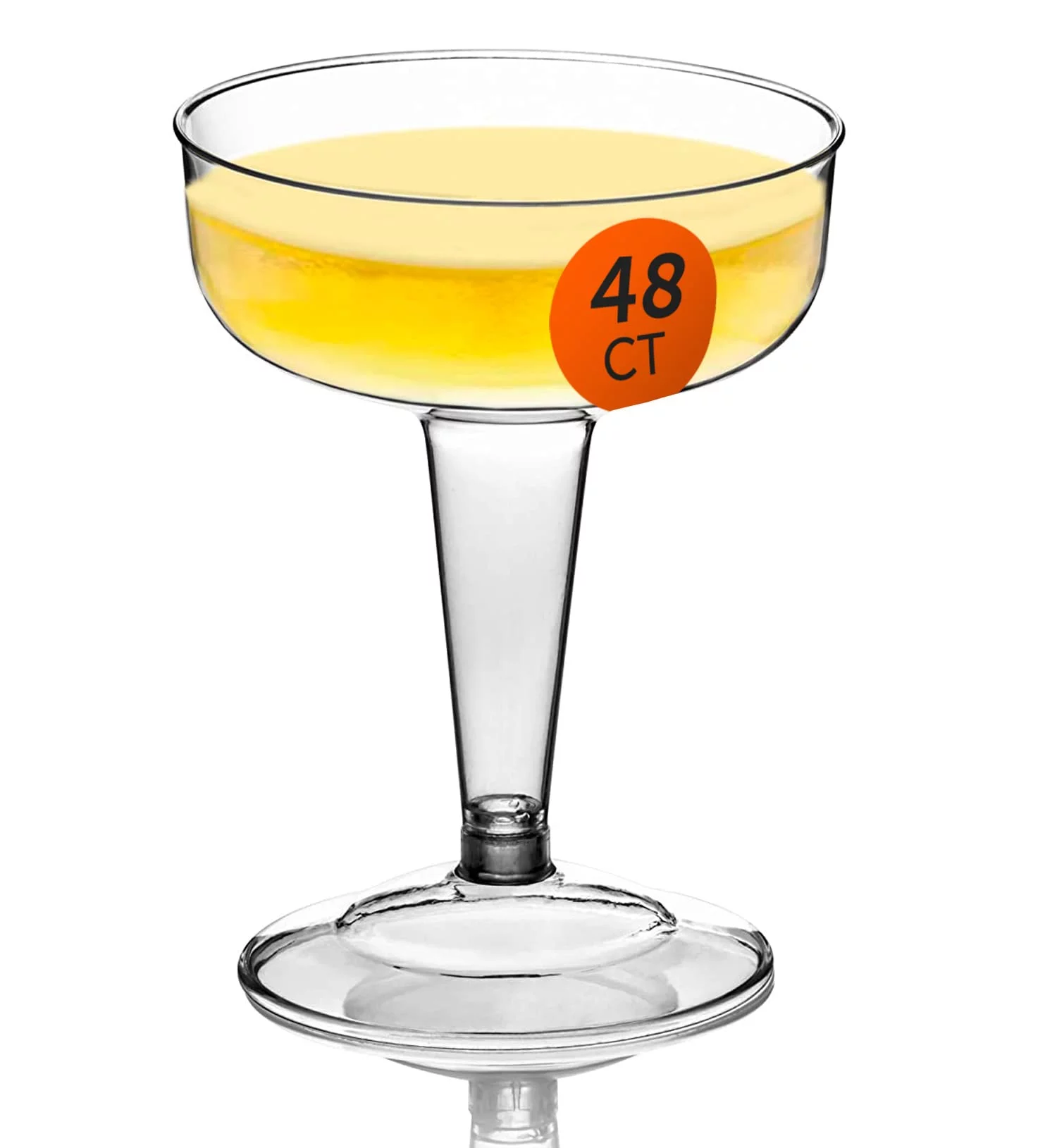 DecorRack 48 Cocktail Glasses, 8 oz Plastic Party Cups