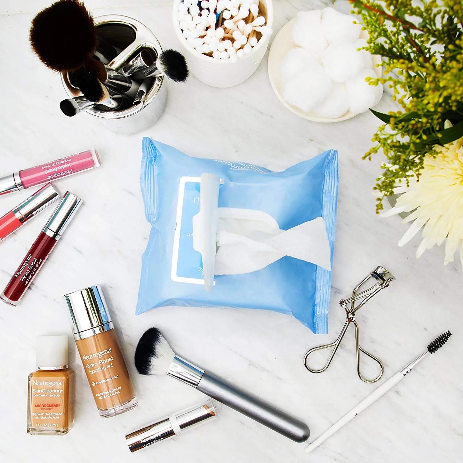 Neutrogena Hydrating Makeup Remover Cleansing Wet Towelettes 25 ct, 3-Pack