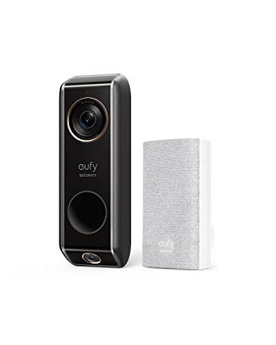 eufy Security Video Doorbell (Wired) S330 with Chime, Dual Cam, Delivery Guard, Security Camera, 2K with HDR, No Monthly Fee, 16-24V, 30VA, homebase NOT Supported, Motion Only Alert