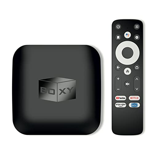 BOXY Android TV Box, Streaming Media Player 4K, Dune HD Media Center, Mini PC, AV1, USB 3.0, Ethernet, MKV/ISO DV P7 FEL AFR, HDR10+, DTS, Netflix in 4K Dolby Vision & Atmos, Voice