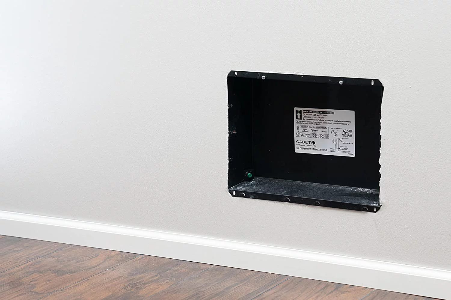 Cadet Com-Pak Twin Electric Wall Heater Complete Unit with Thermostat Model: CSTC402TW, Part: 67527, 13648/10236 BTU, 240/208 Volt, 4000/3000 Watt, White