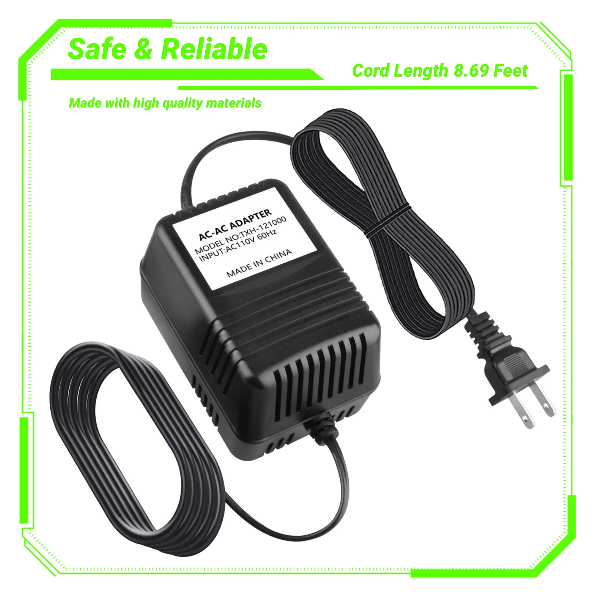 CJP-Geek AC Adapter Replacement for YuHai Electronic (NanHai) CO.LTD Model YH-UA-0607 YH-UA0607 YHUA-0607 YHUA0607 Class 2 Transformer Power Supply Charger (Power Jack Shows 6VAC 6V AC6V)