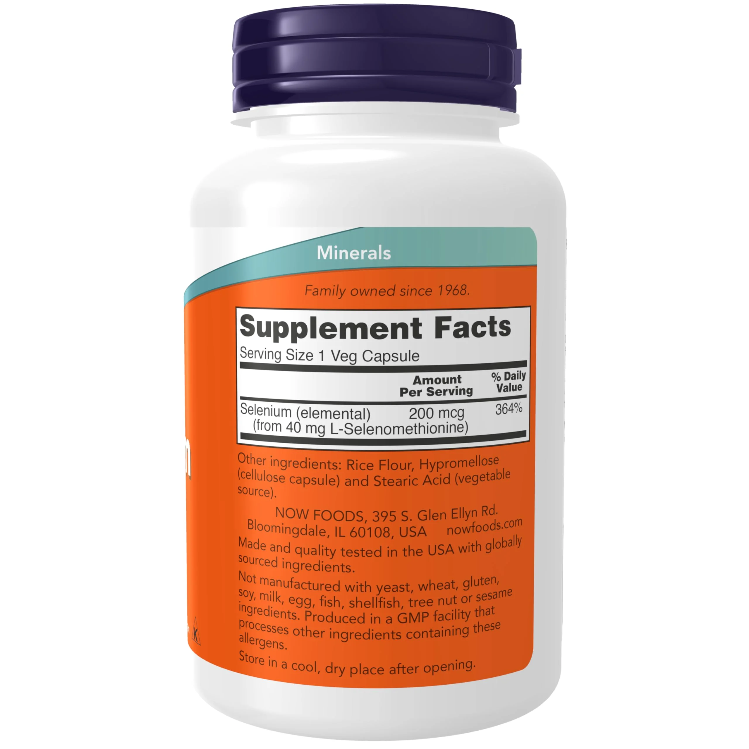 Now Supplements, Selenium (L-Selenomethionine) 200 Mcg, Essential Mineral*, 180 Veg Capsules