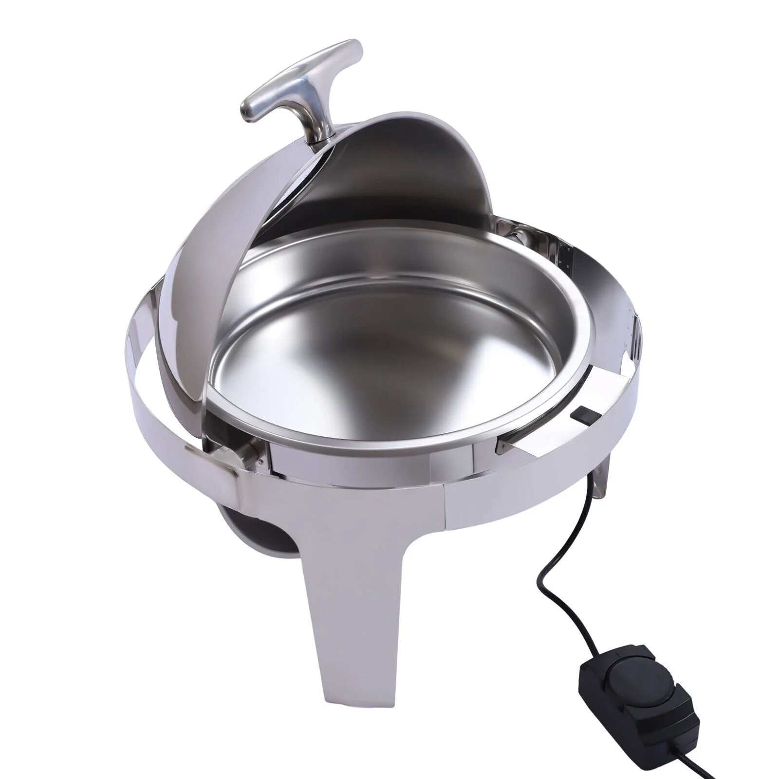 400W Electric Roll Top Chafing Dish Buffet Food Warmer Stainless Steel 55-85℃