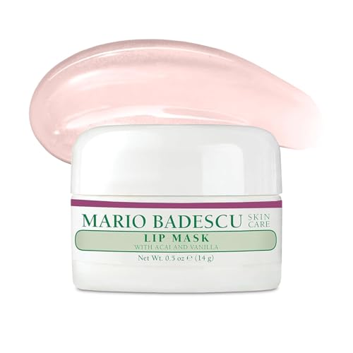 Mario Badescu Lip Mask, Overnight Lip Treatment Enriched With Skin Softening Coconut Oil and Hydrating Shea Butter