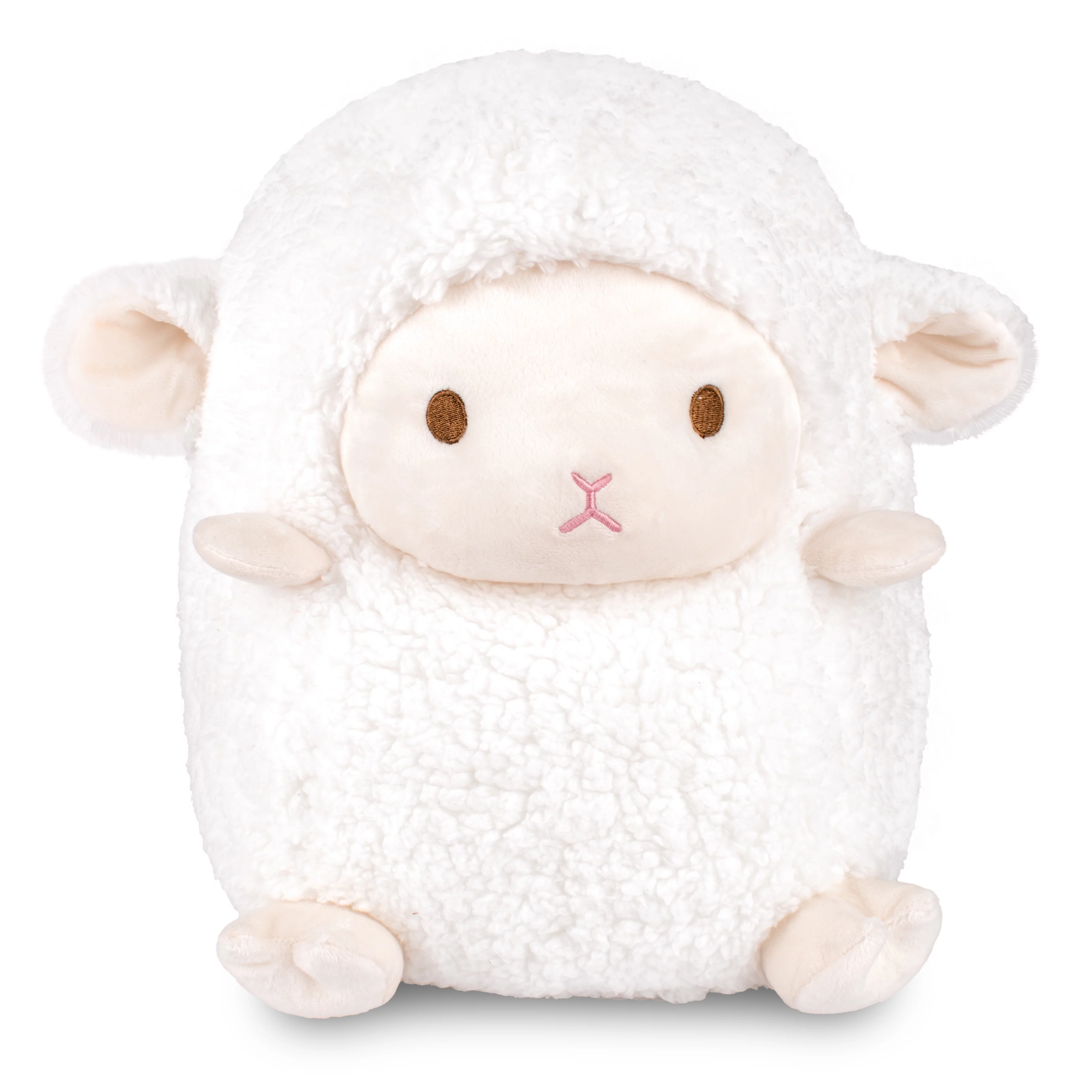 WEIGEDU White Lamb Plush Toy Sheep Stuffed Animals Pillow Cushion Plush for Kids Babies Birthday Easter Bedtime Gift, 14