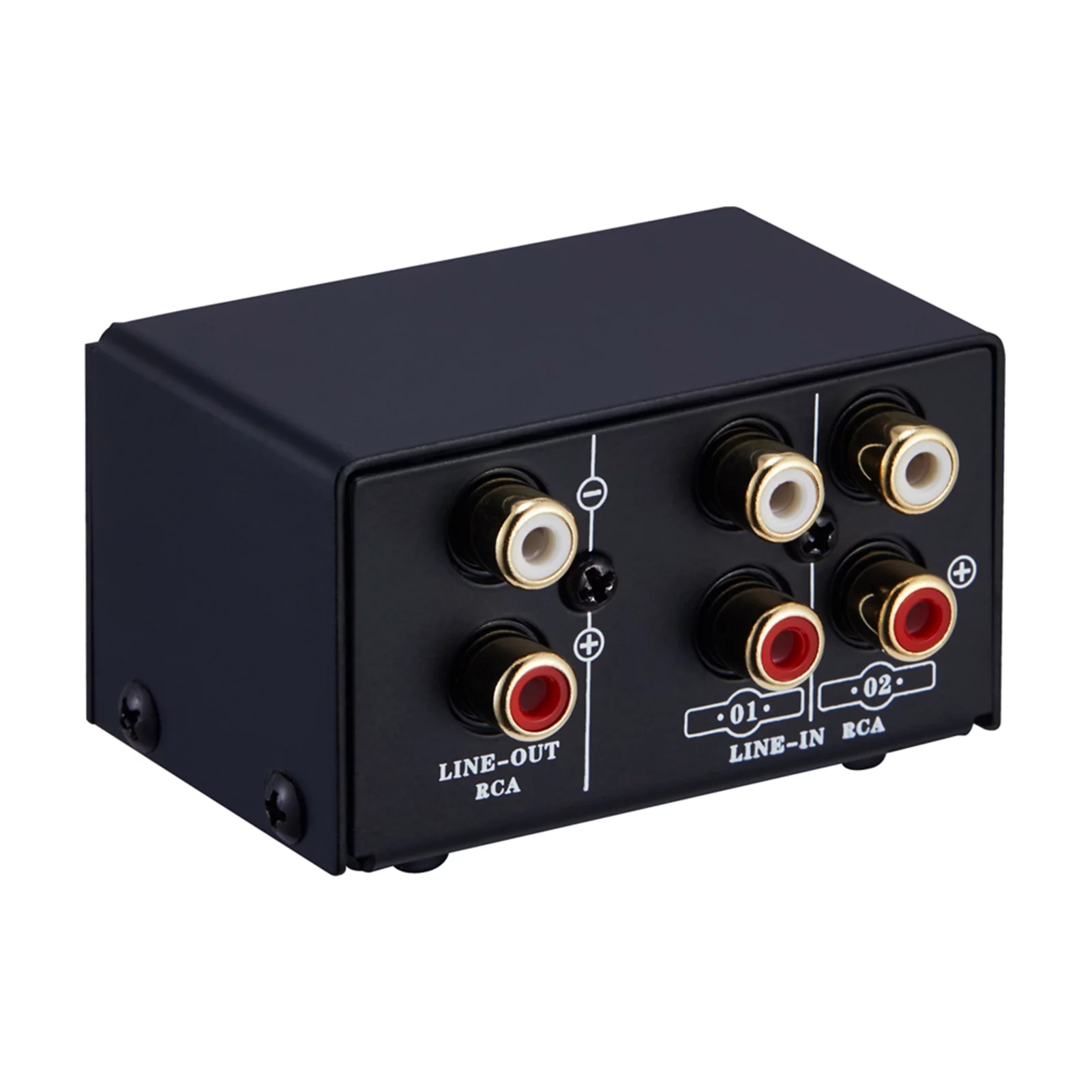 Meterk Linepaudio Audio Switcher Rca 2 In 1 Out / 1 In 2 Out A/B Switch Stereo Audio Splitter Box With No Distortion Rca Jack For Switching Between Computer Speakers And Headphones